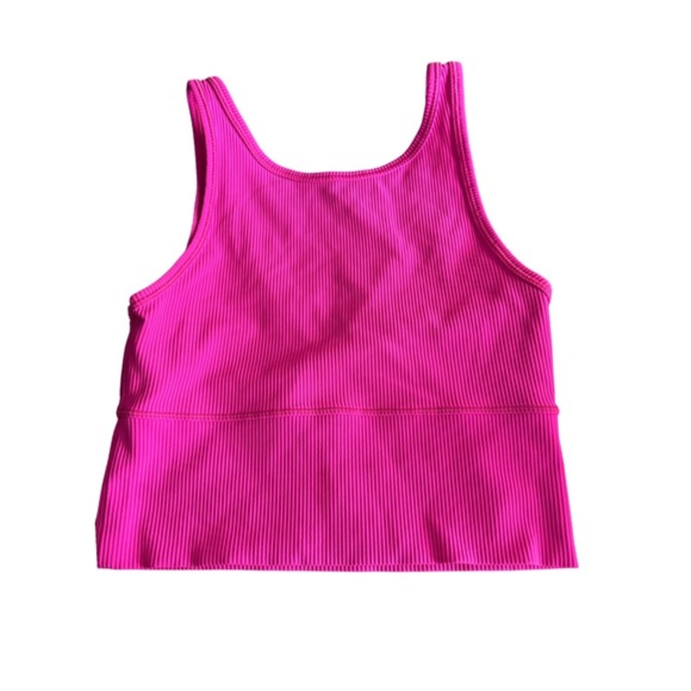 Lululemon Hot Pink Ribbed Tank Top Athletic Workout Women's/ size 4